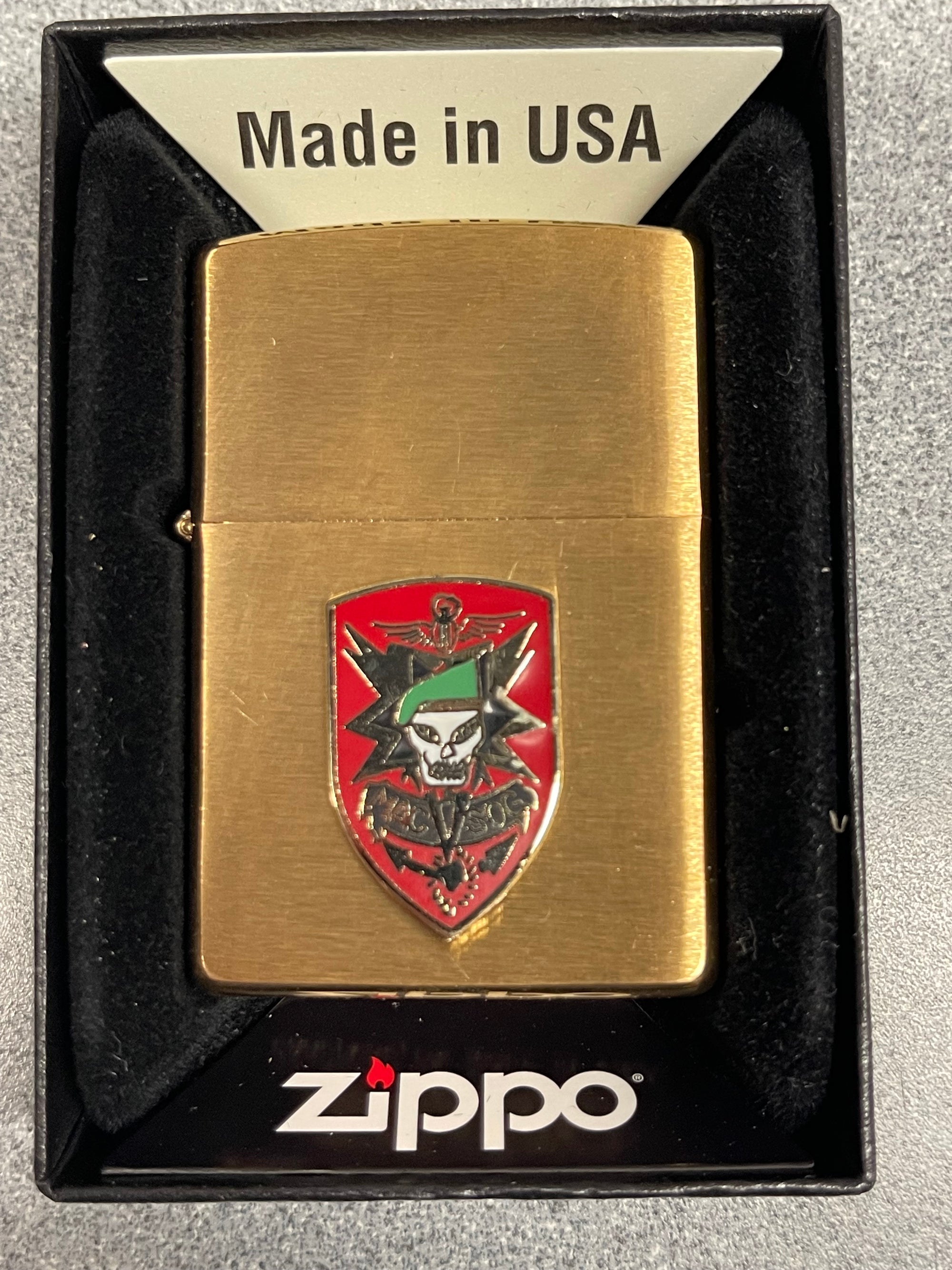 Mac V Sog Brass Color Zippo Lighter