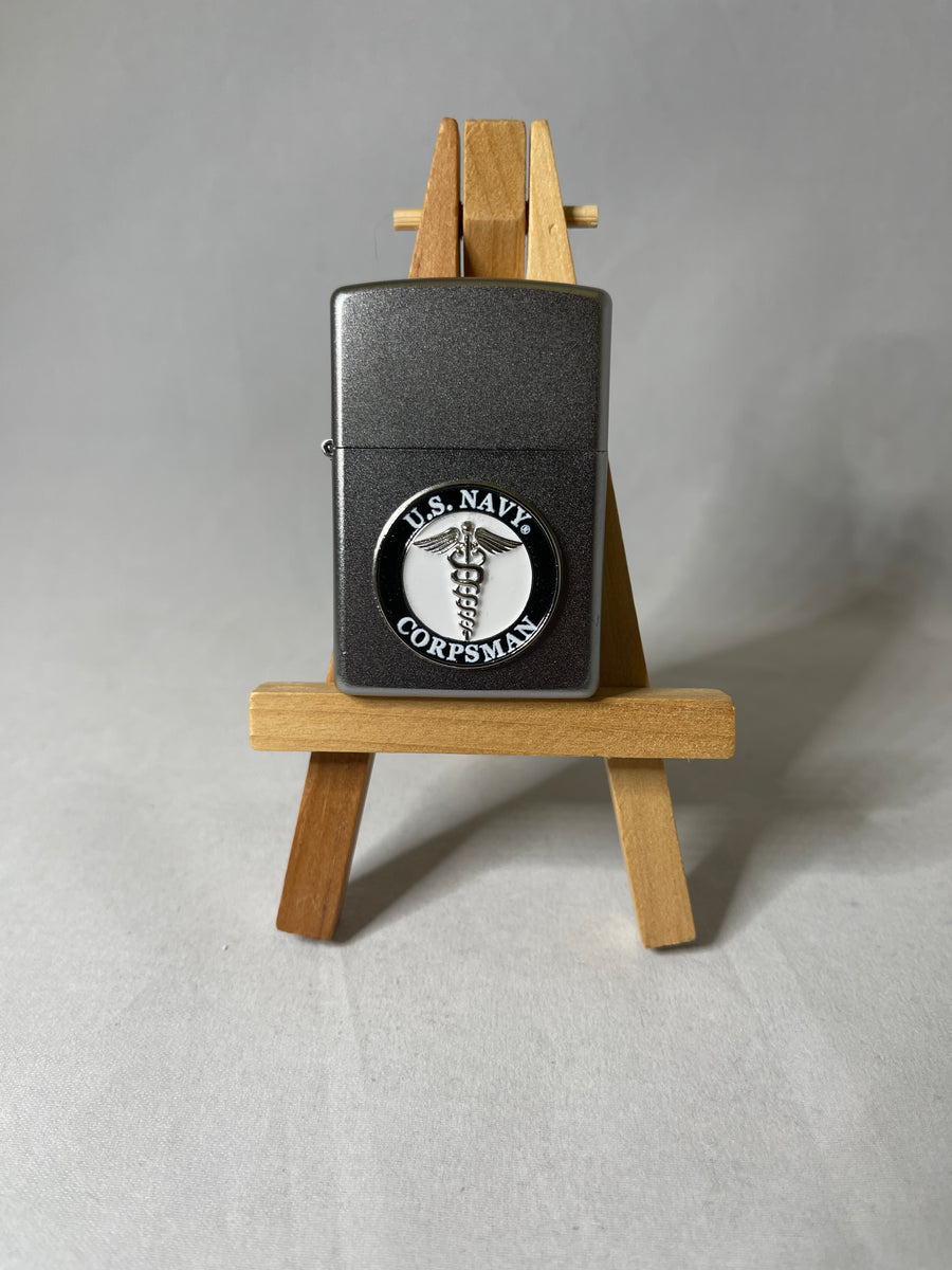 Navy Corpsman Zippo Chrome Lighter