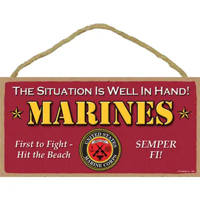 US Marines Wood sign