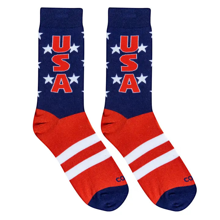 USA Stars - Men's Folded Crew Socks