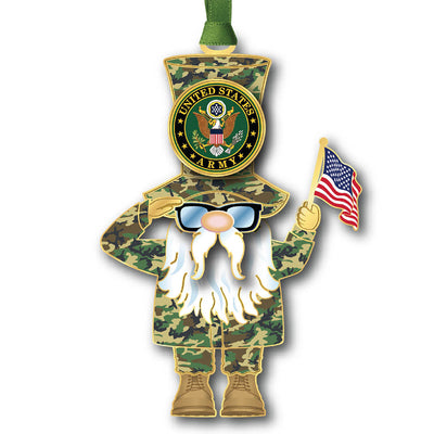 Army Gnome Ornament