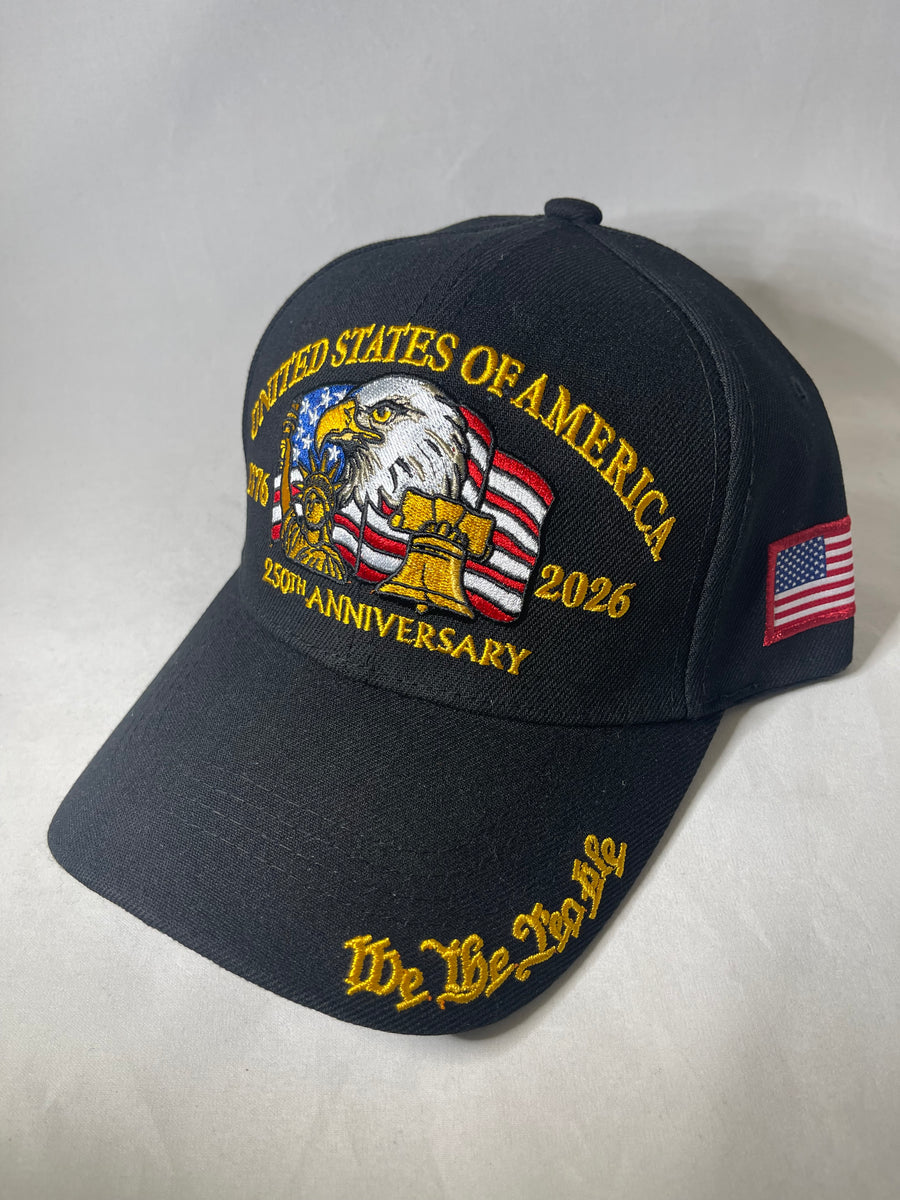 Black 250th Eagle We the People Cap