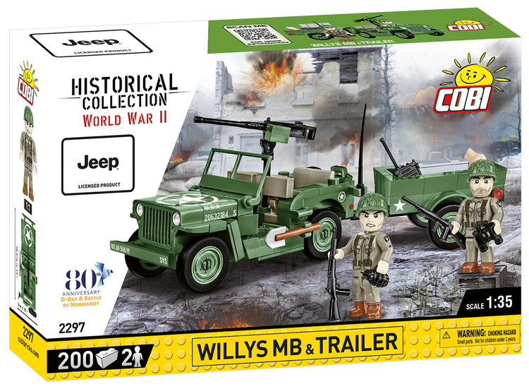 Cobi Willys Jeep with trailer
