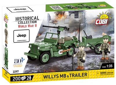 Cobi Willys Jeep with trailer