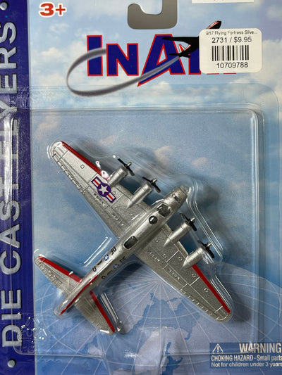 B17 Flying Fortress Airplane Toy Silver