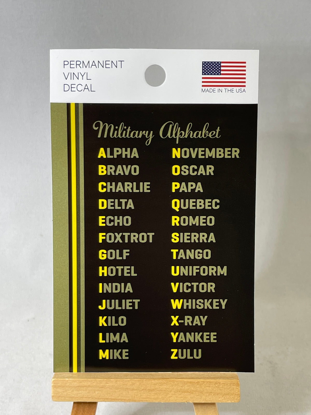 Decal Military Alphabet
