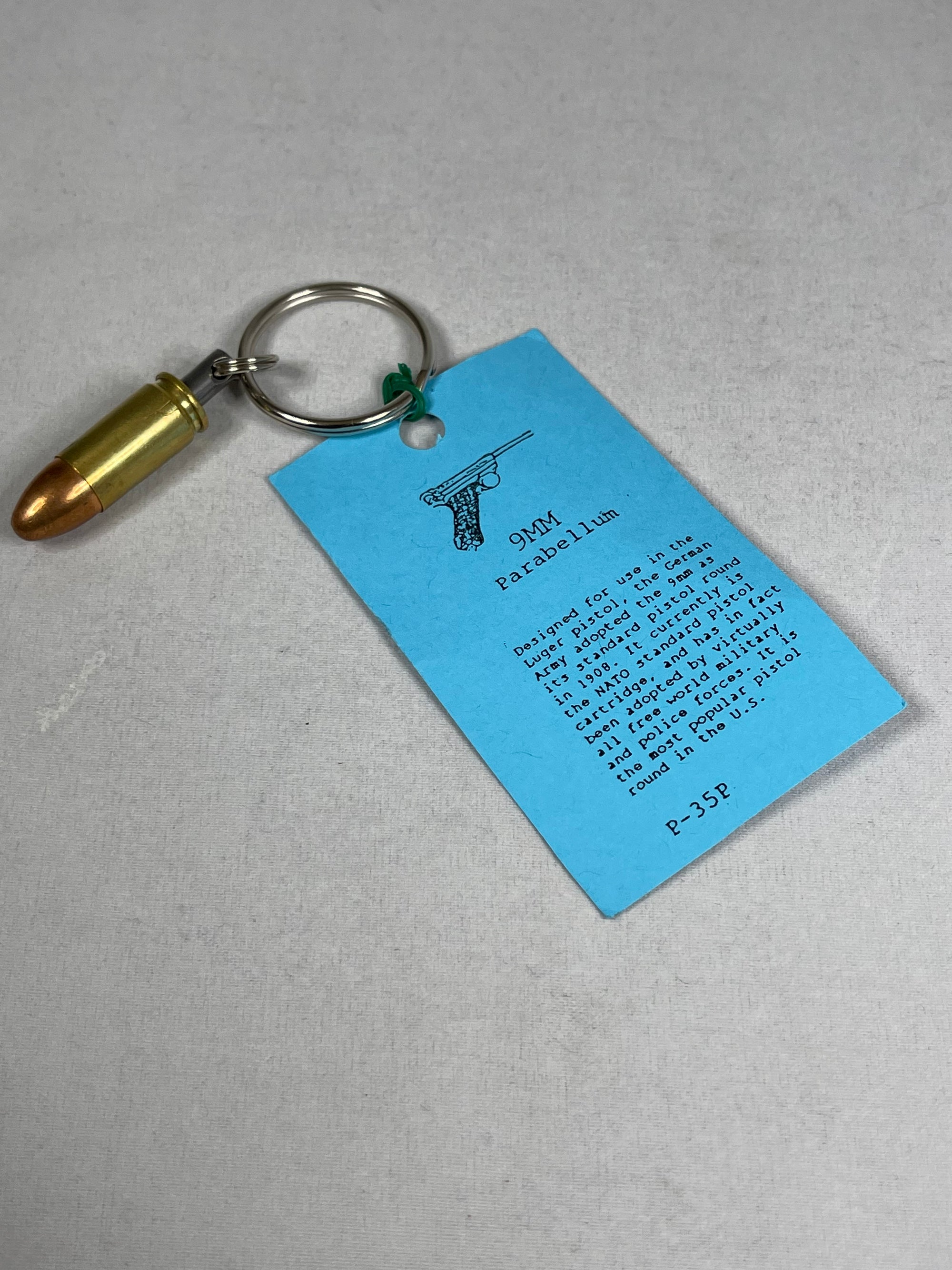 9MM Parabellum Keychain Hi Army Museum Society Store