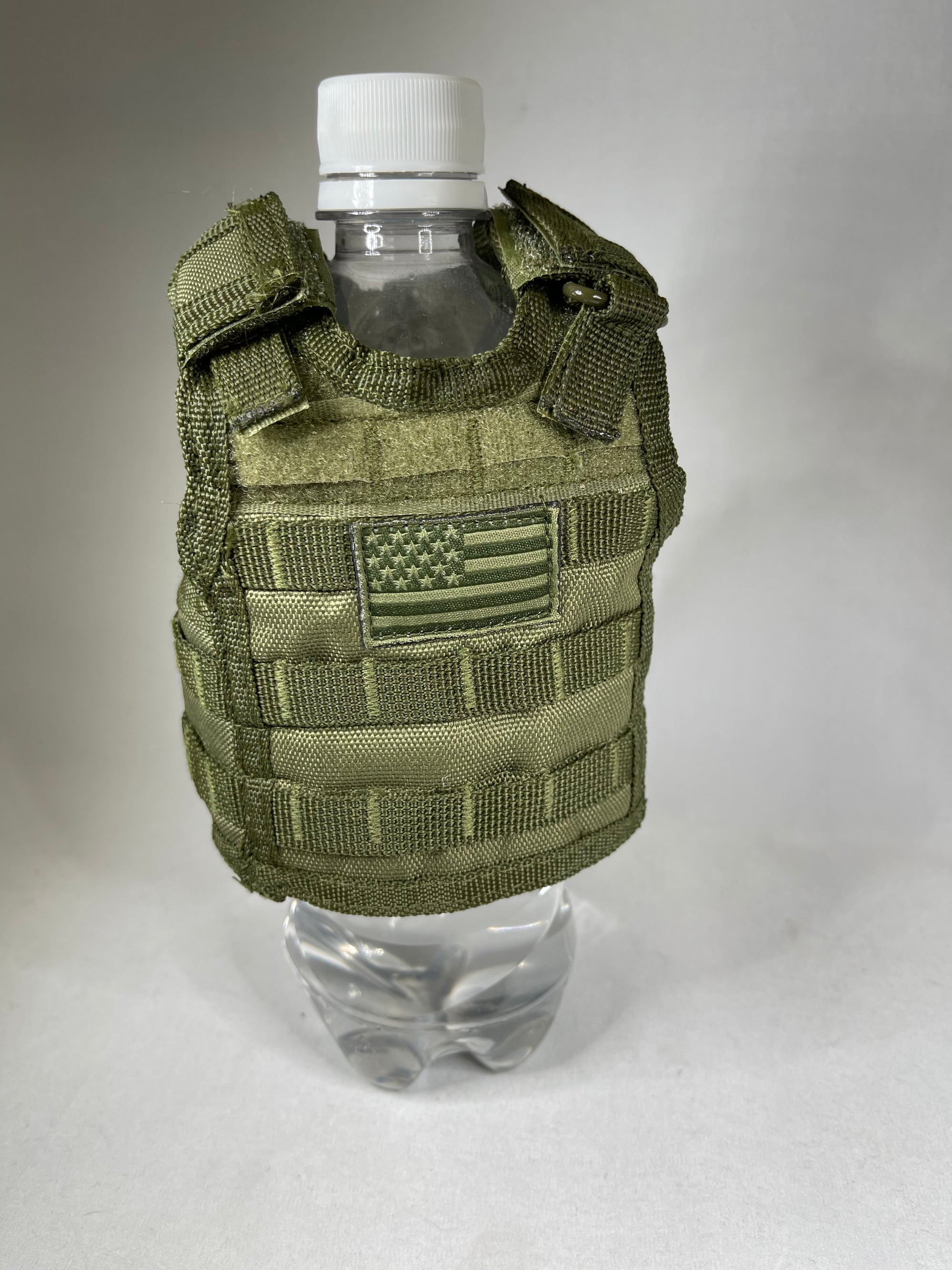 Green Vest Coozie with Flag