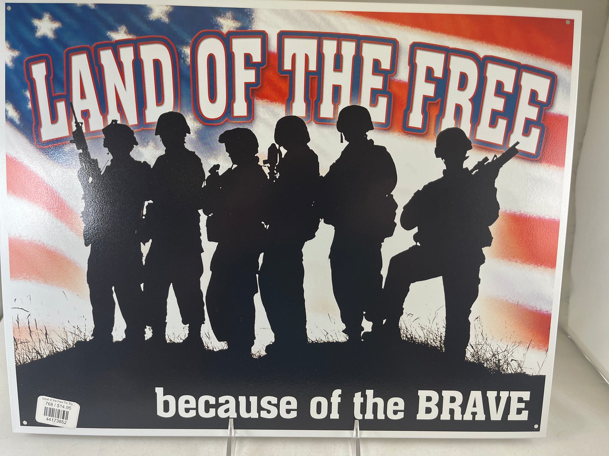 Land of the Free Tin Sign-1818