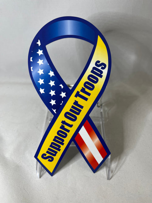 Red, White and Blue Support Our Troops Magnet