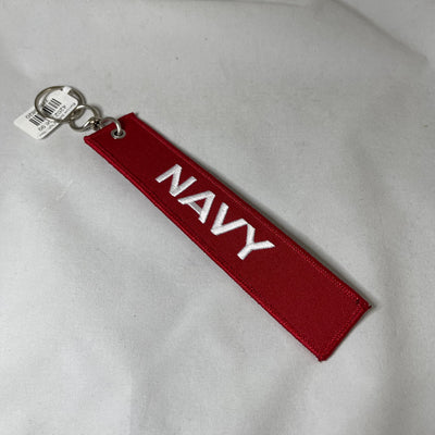 Remove Before Flight / Navy Keychain