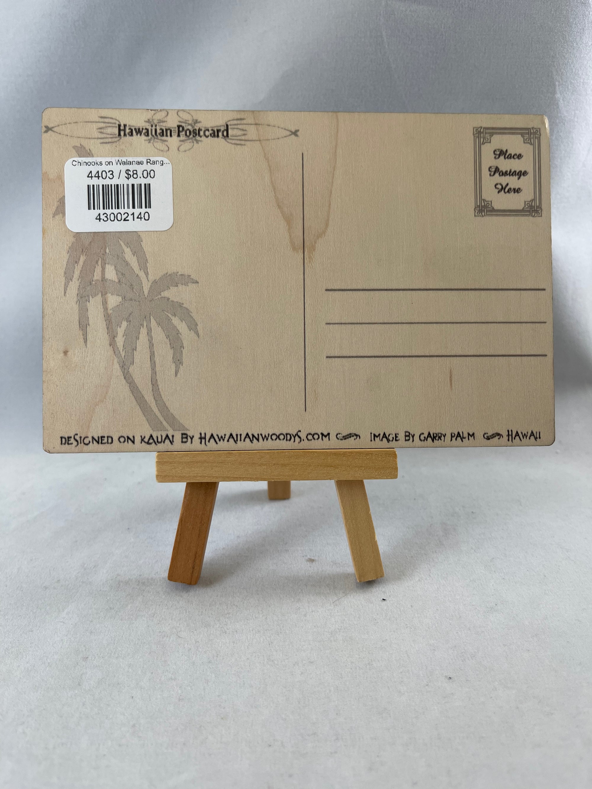 Chinooks on Waianae Range Wooden Postcard