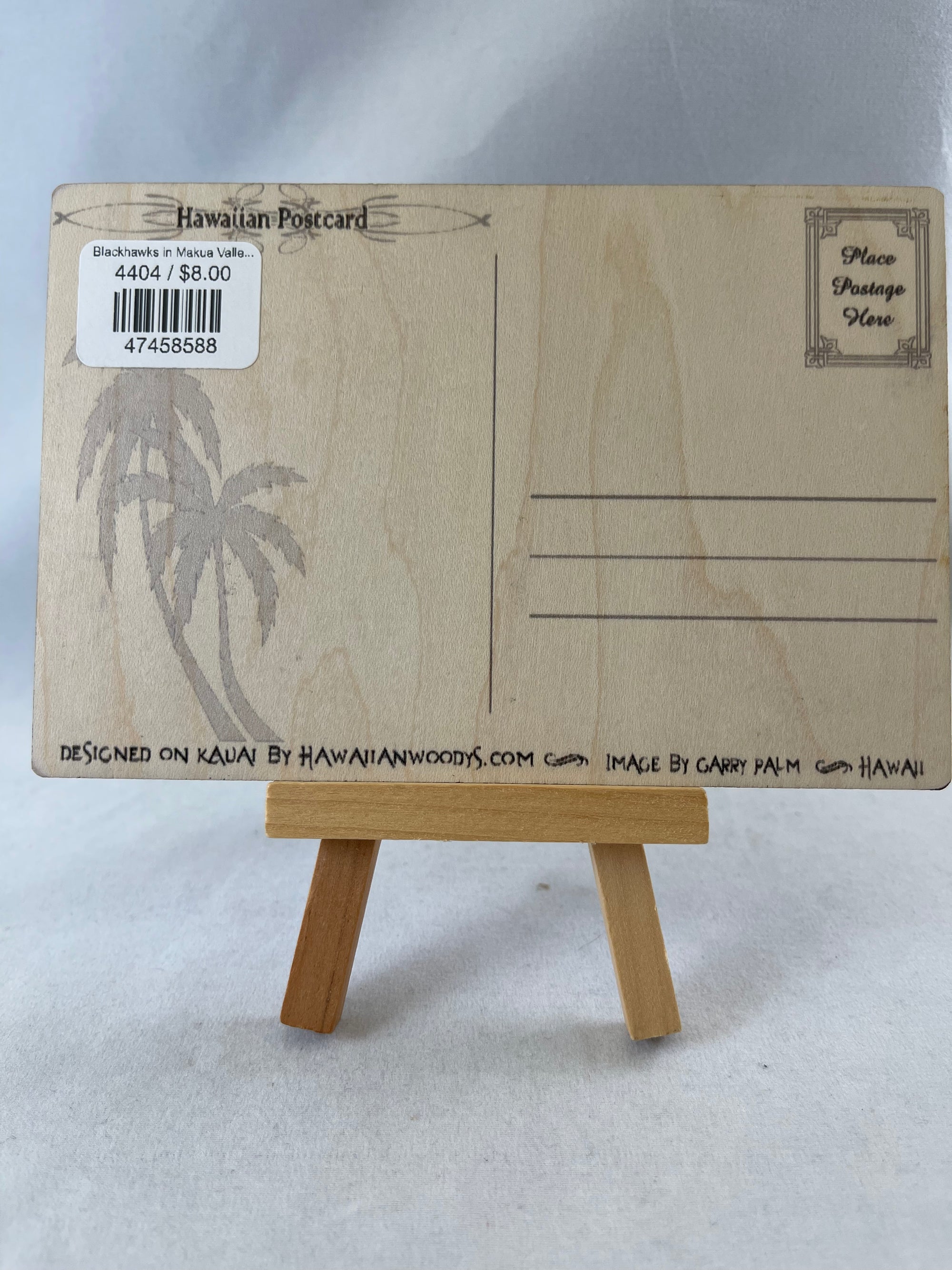 Blackhawks in Makua Valley Wooden Postcard