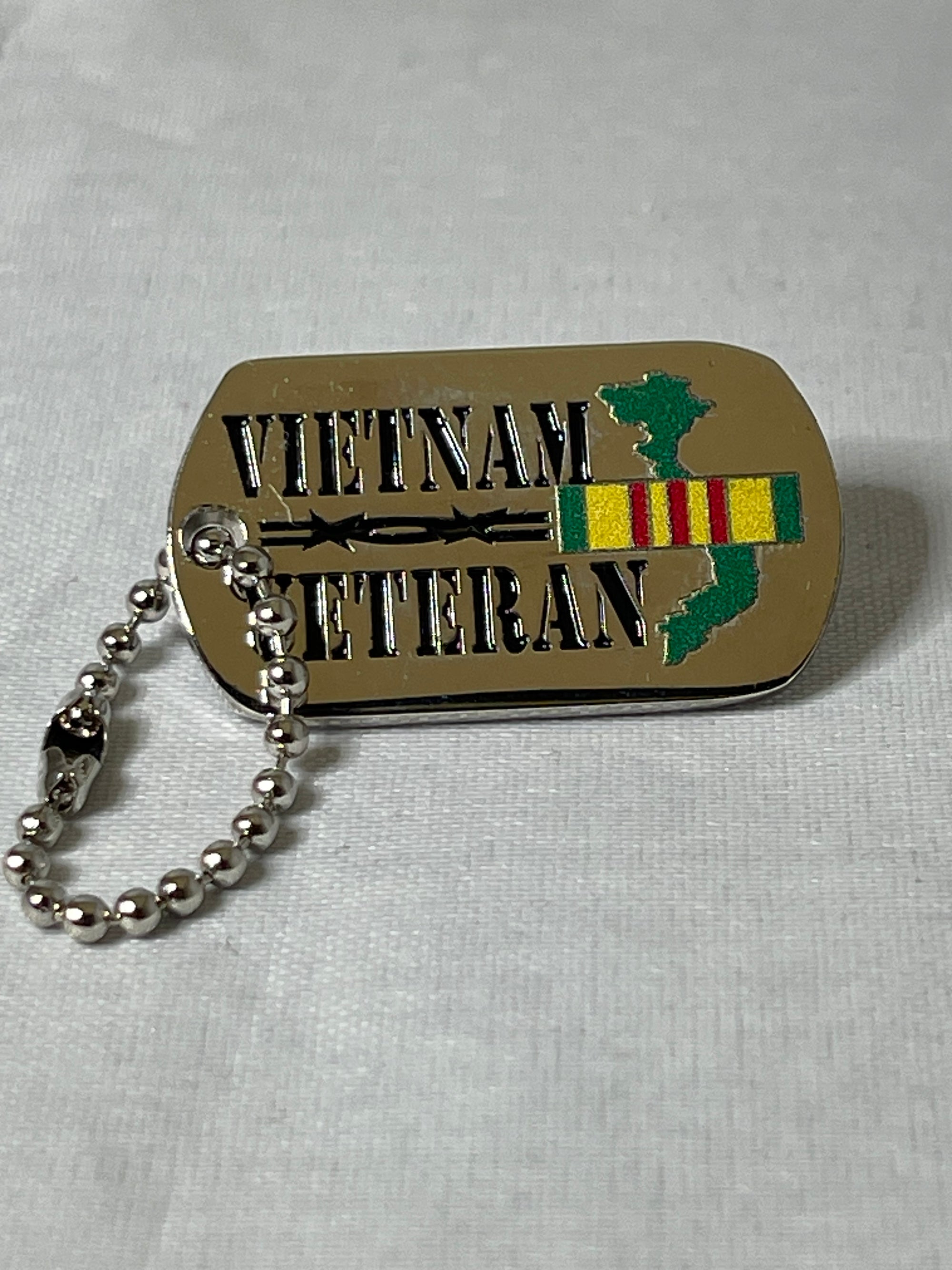 Vietnam Veteran Dog tag Pin