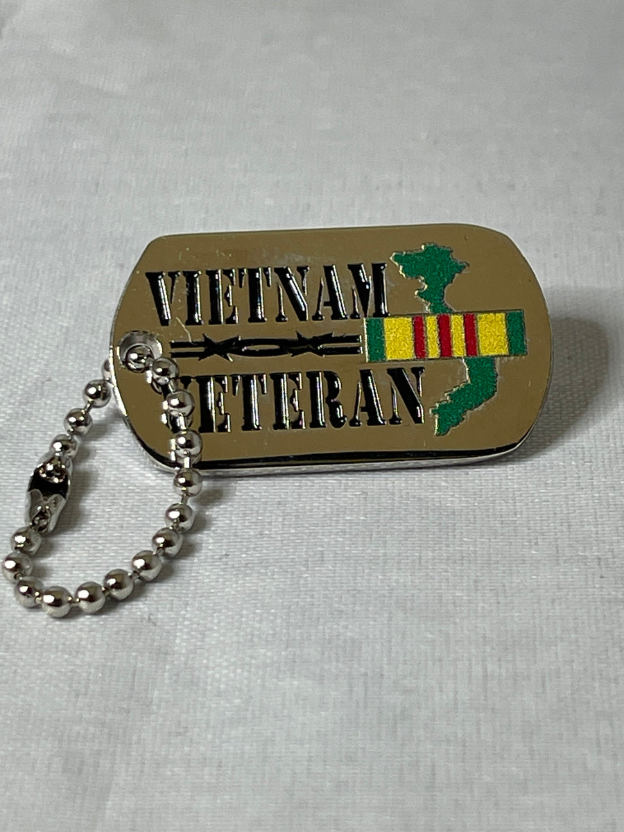 Vietnam Veteran Dog tag Pin