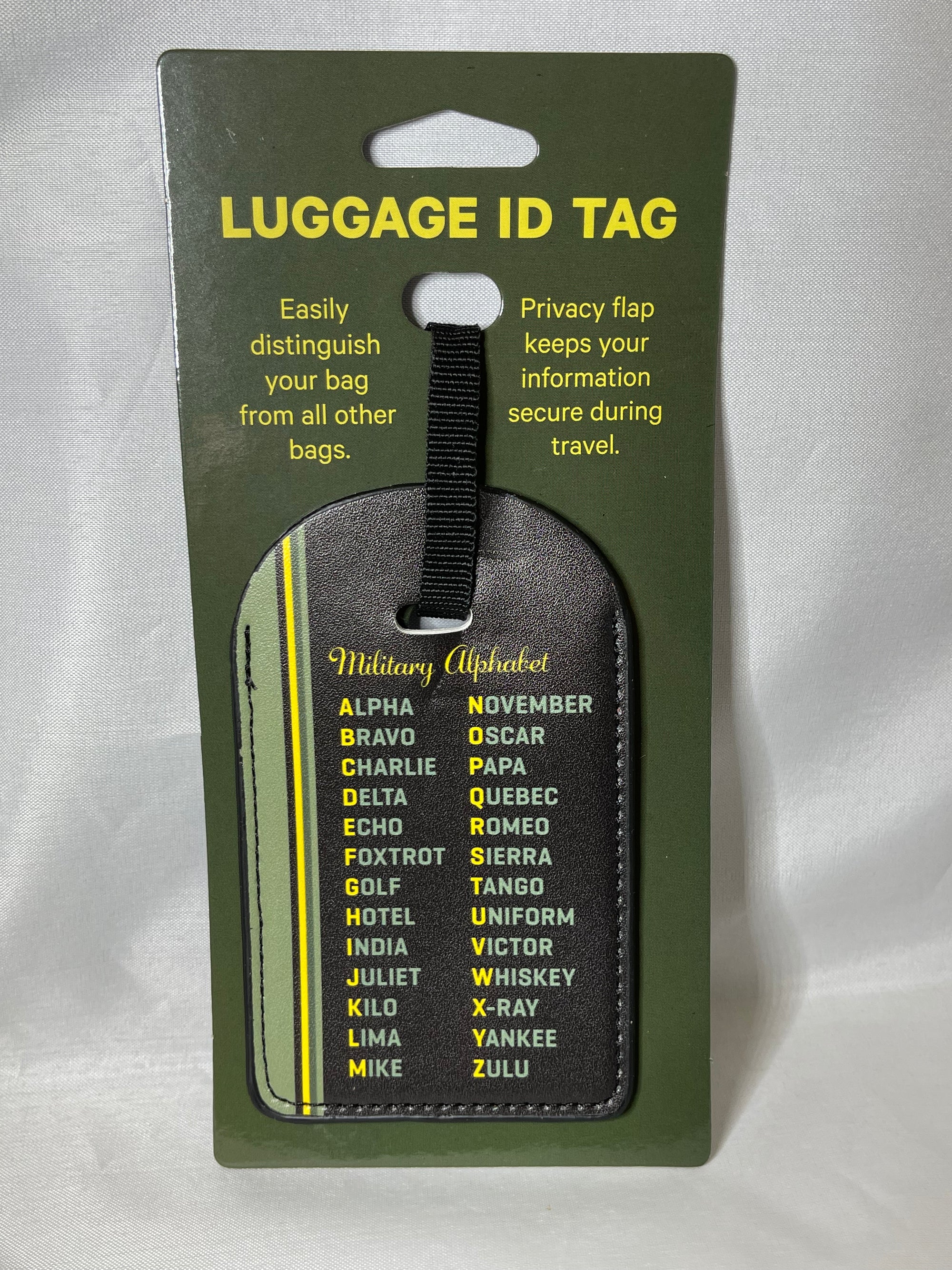 Military Alphabet Luggage ID Tag