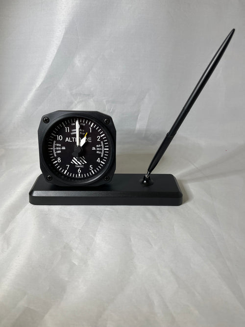 Altimeter Desk Clock Pen Set