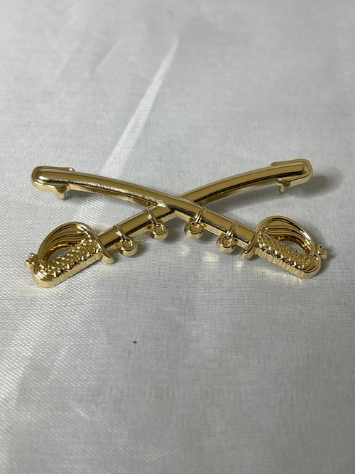 Cavalry Cross Swords Pin 2 1/4"