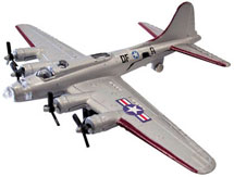B17 Flying Fortress Airplane Toy Silver