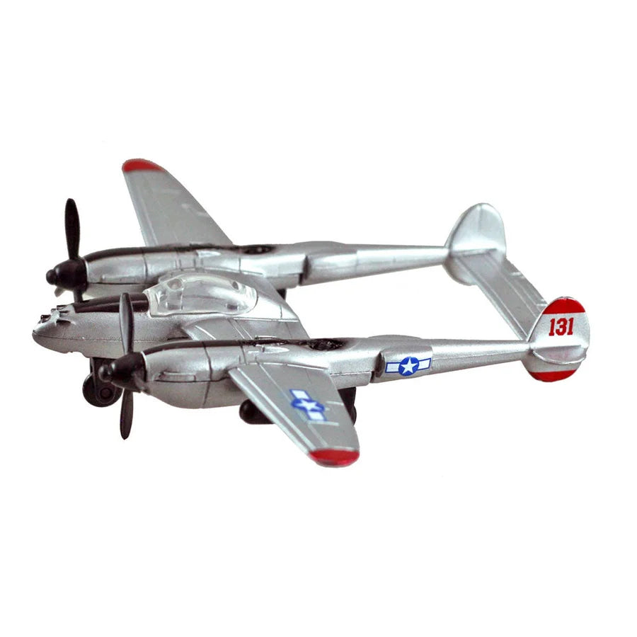 P-38 Lightning Silver Plane