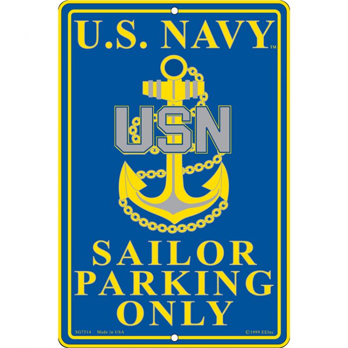 Navy Parking Sign