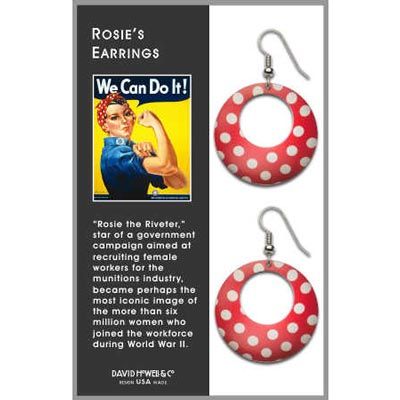 Earrings Rosie the Riveter