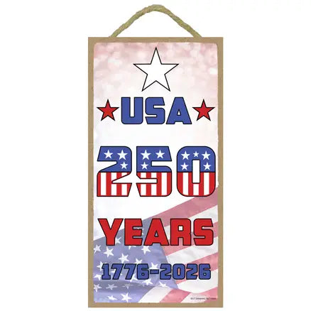 250th Anniversary Sign Vertical