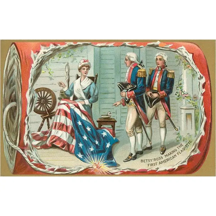 Betsy Ross Sewing Flag Sticker