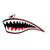 Flying Tiger Teeth Sticker