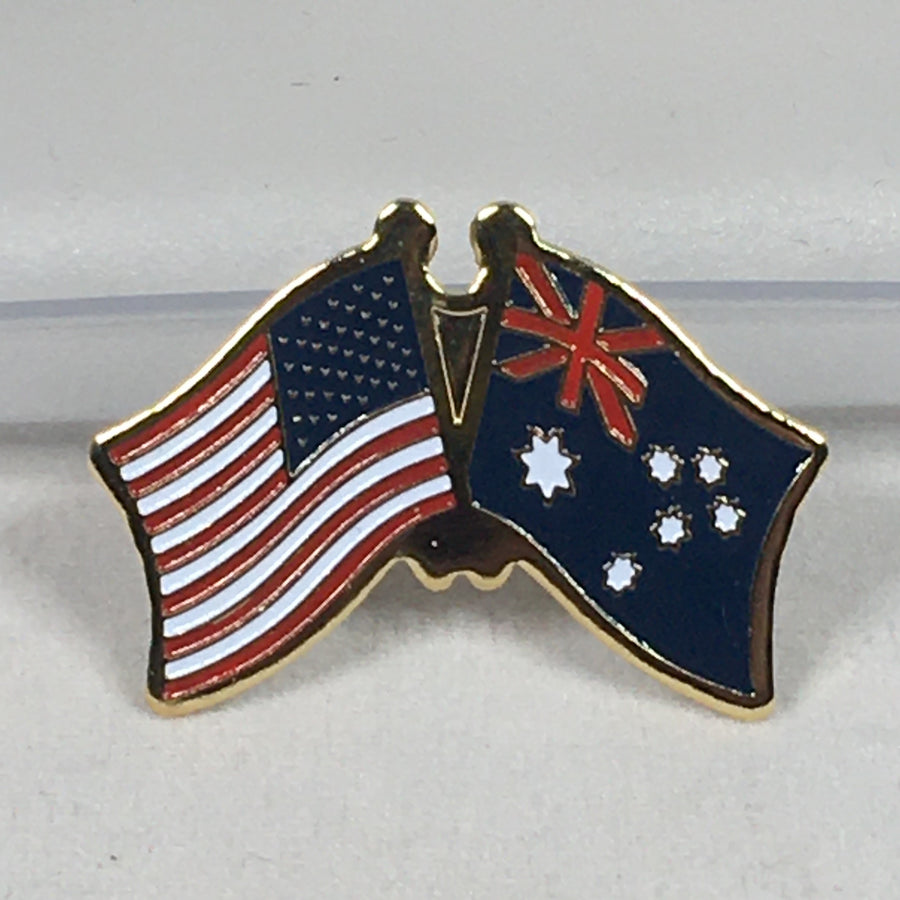 USA - Australia Flag Hat Pin