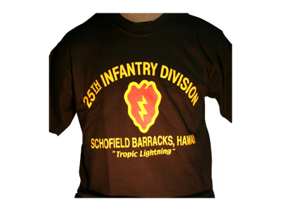 25th  Infantry  Division    T-Shirt Black - Adult