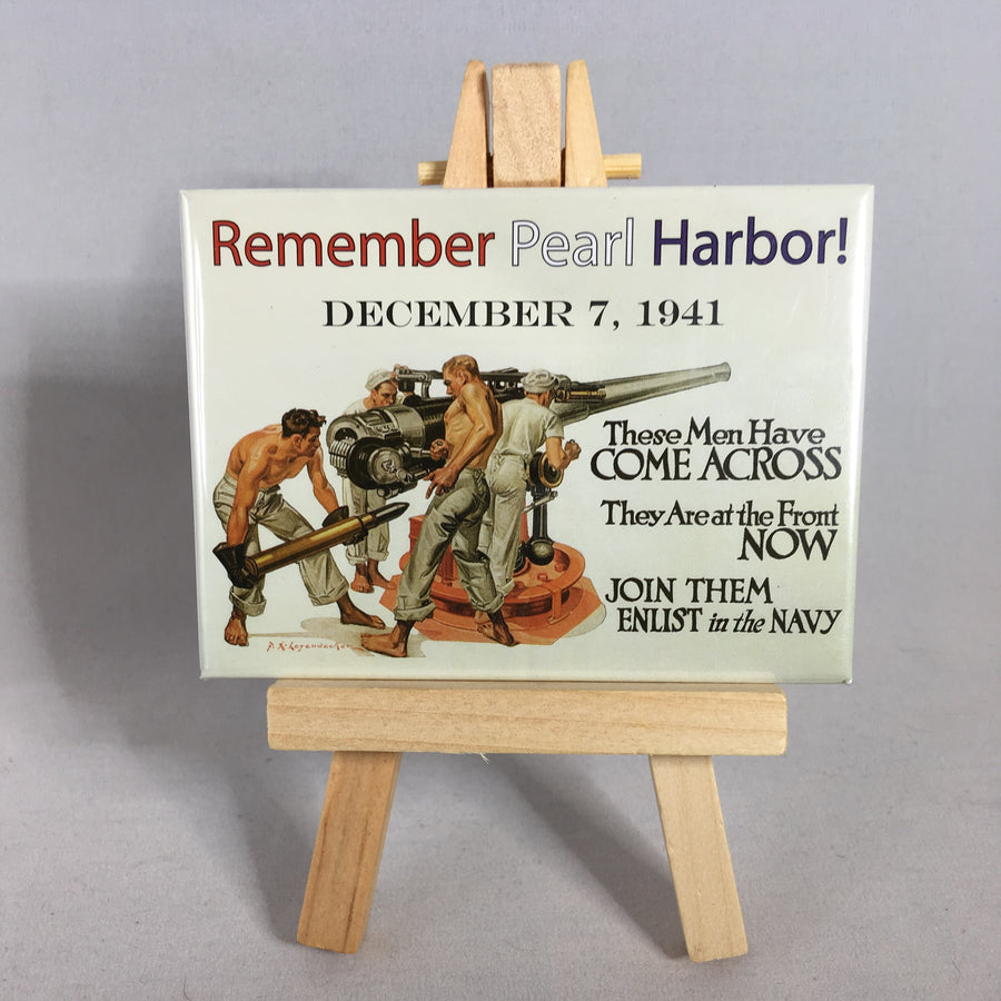 Remember Pearl Harbor Retro Magnet