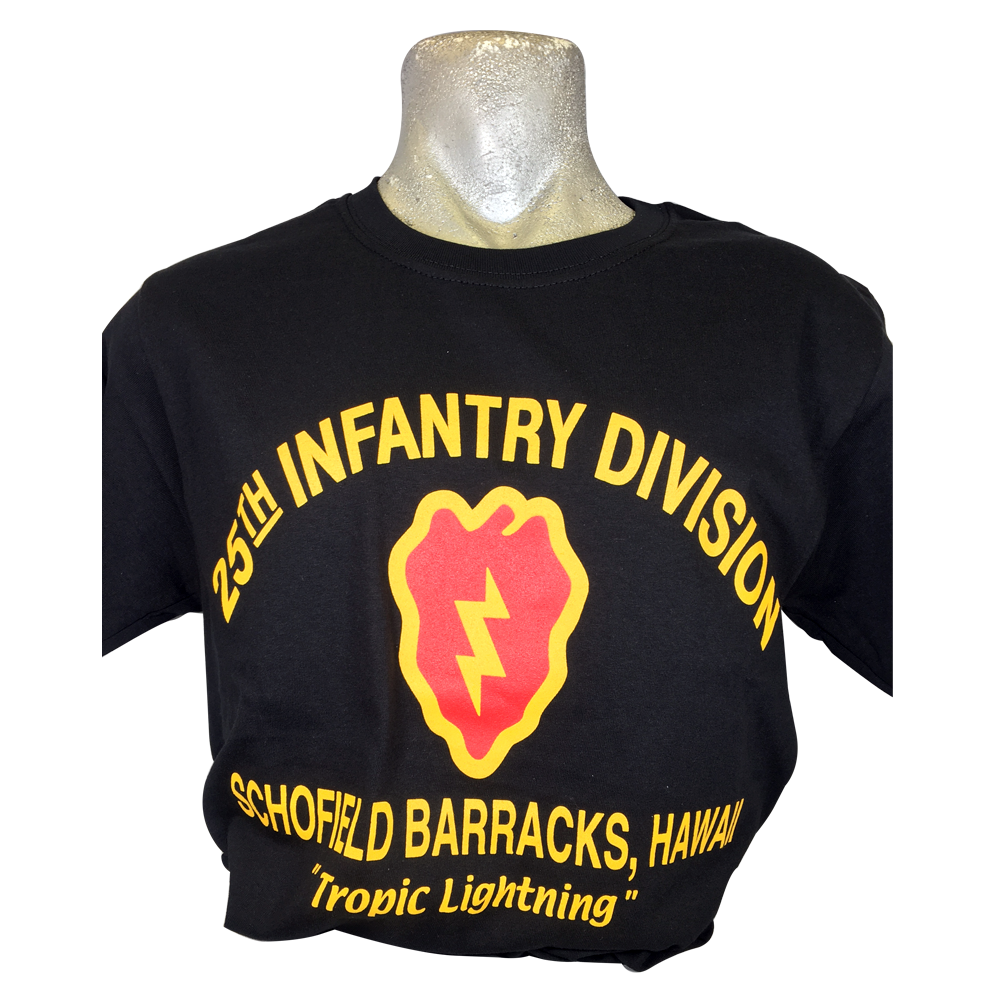25th  Infantry  Division    T-Shirt Black - Adult