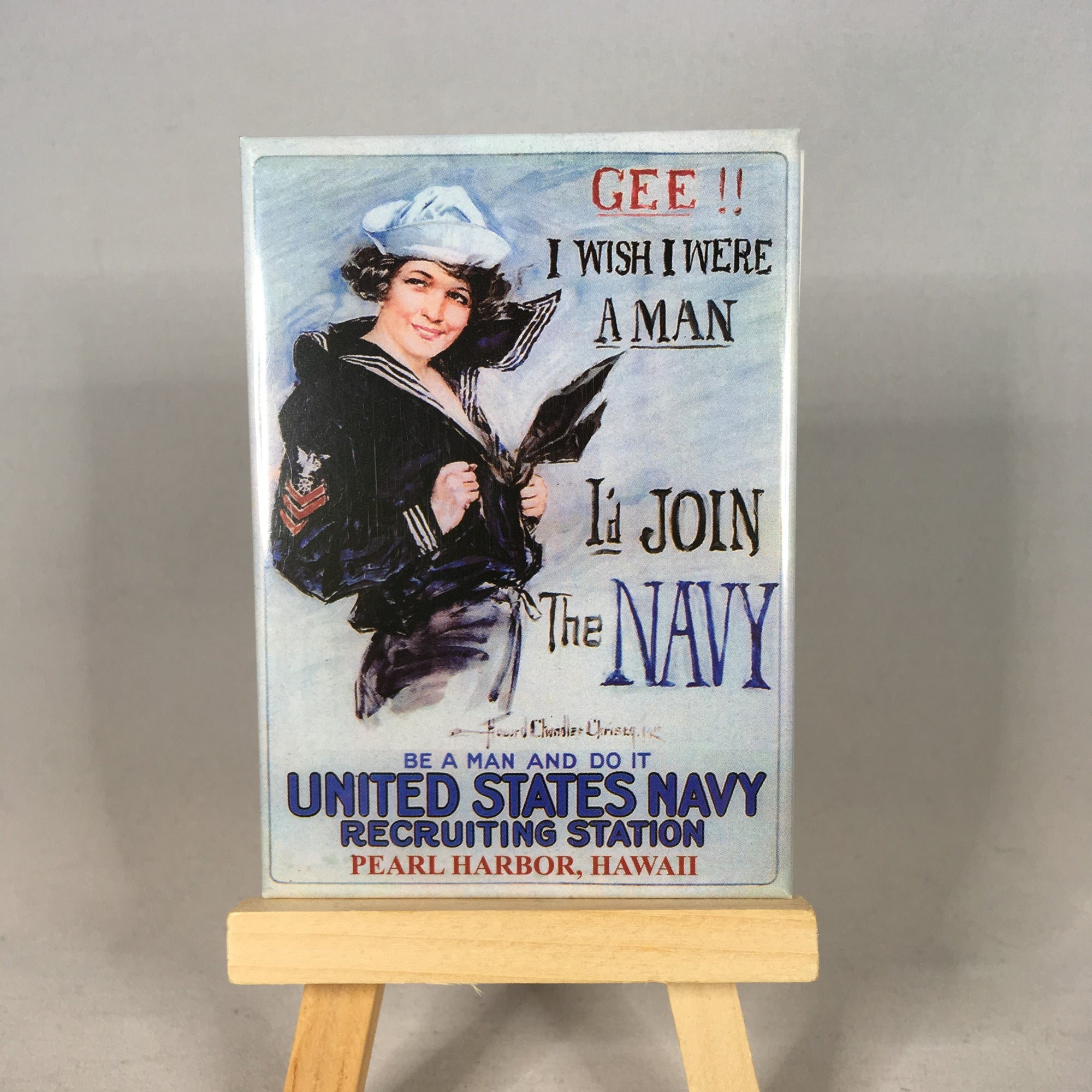 Navy Recruiting Retro Magnet