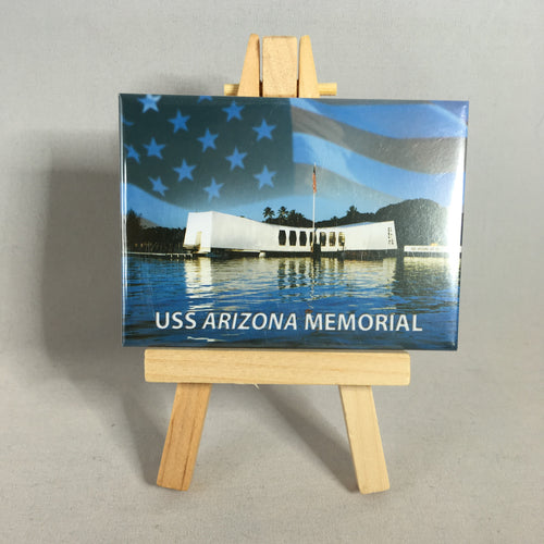 USS Arizona Memorial with Flag Magnet