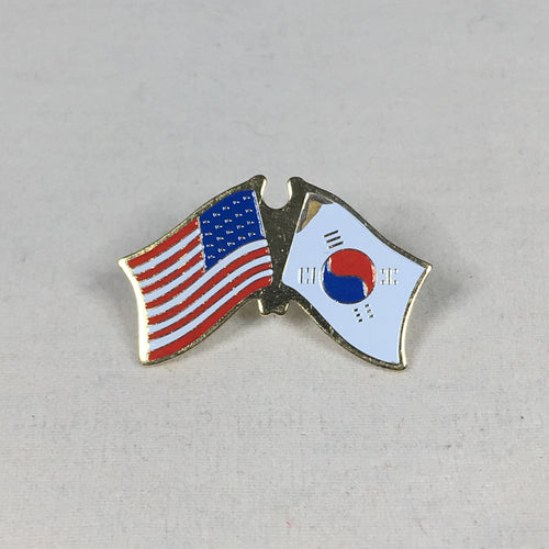 U.S and South Korea Flag Pin
